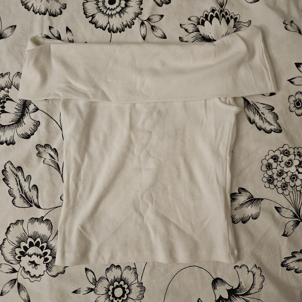 Express white off the shoulder t shirt